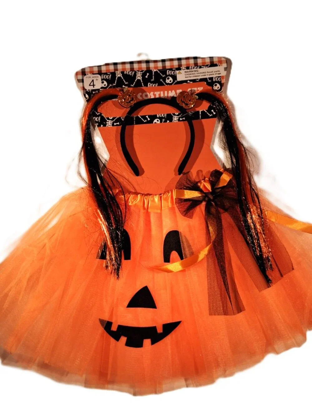 TUTU COSTUME SET  Pumpkin & Fairy Wings  2 sets included  Ages 4+ NEW  Halloween